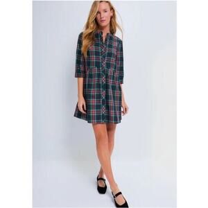 Tuckernuck Highland Tartan Royal Shirt Dress Plaid Mini Size XS NEW